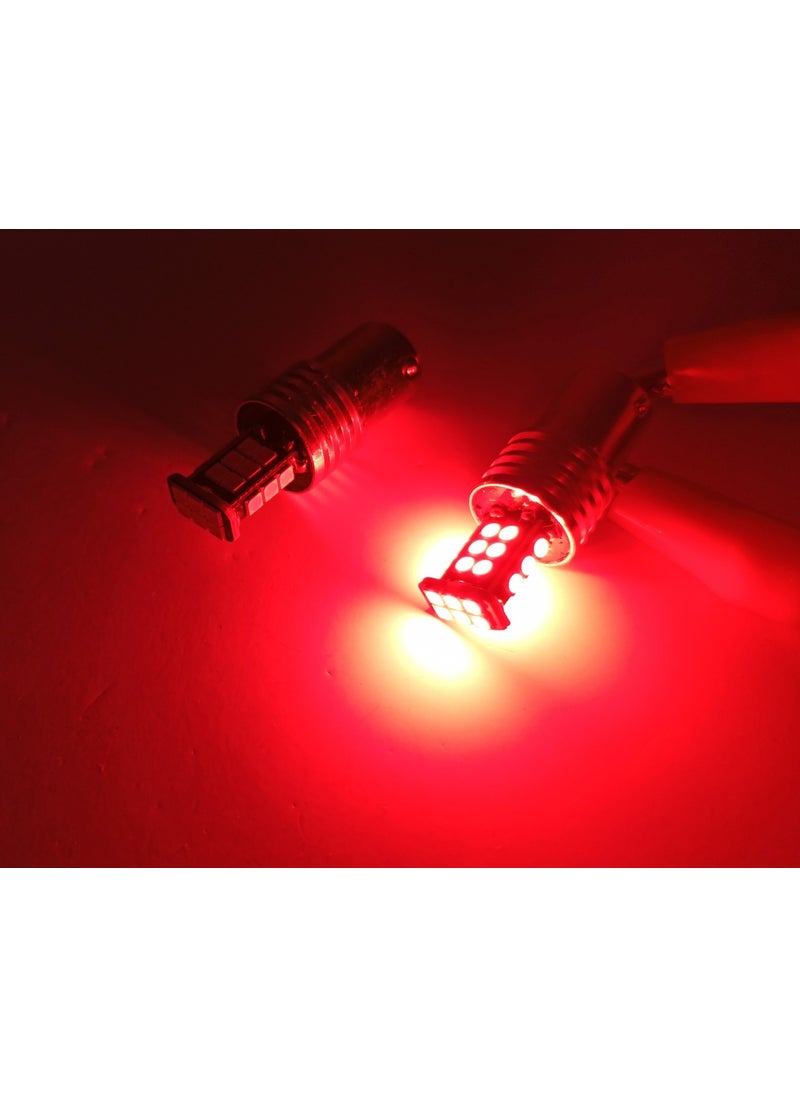 Femex P21W Non-Direction 1156 Single Lampholder 3030 Chip 24SMD Red LED Bulb  - Image 4