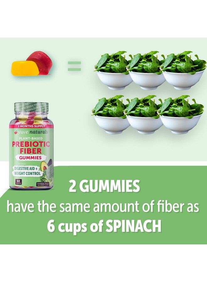 Yuve Prebiotic Fiber Gummies - Delicious - 3g Soluble Fiber Supplement - Supports Digestive Health & Regularity - Vegan & Gluten-Free Fiber Gummies for Adults & Kids - Non-GMO & Low Sugar - 60 Count - Image 4