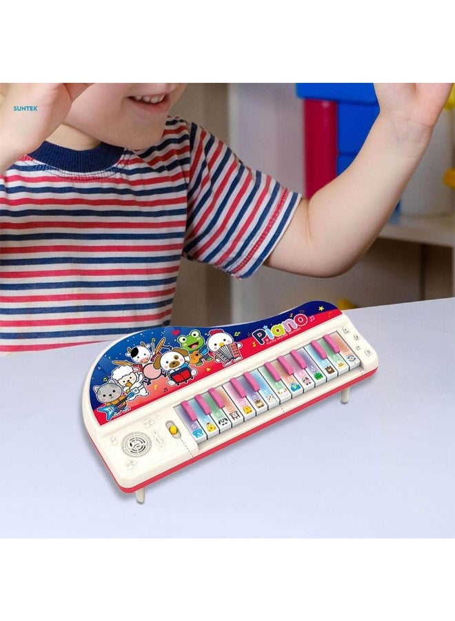 TOY GARDEN Animal Sound Piano Toy for Toddlers – Mini Musical Keyboard with Lights & Animal Sounds – Educational Toy for Kids (Multicolor) - Image 3