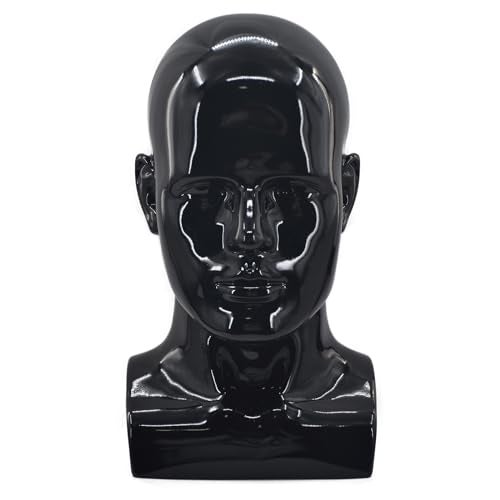 Tcwuzick Male Mannequin Head Professional Manikin Head for Display Wigs Hats Headphone Mask Sunglasses Jewelry and Scravat Display Stand L90lianghei - Image 1
