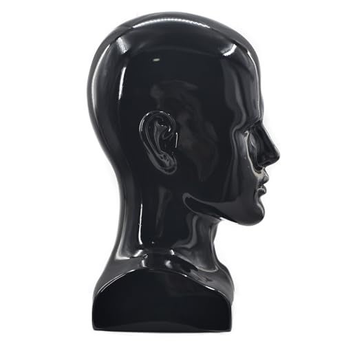 Tcwuzick Male Mannequin Head Professional Manikin Head for Display Wigs Hats Headphone Mask Sunglasses Jewelry and Scravat Display Stand L90lianghei - Image 3