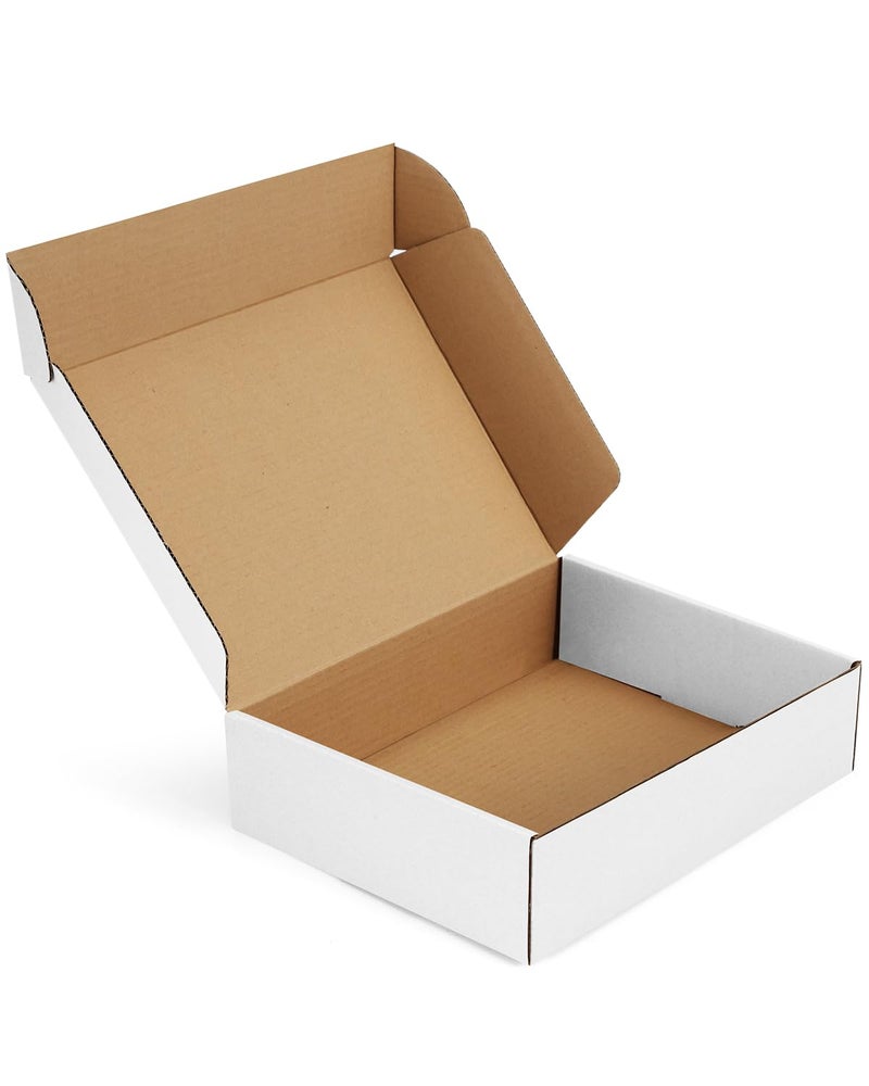 Poever ShippingBoxes12x9x3 Inches 22 PackCardboardBoxesforPackaging WhiteShippingBoxesforPackingSmallBusiness Corrugated Box Mailers for Book Shoes Gift Mailing