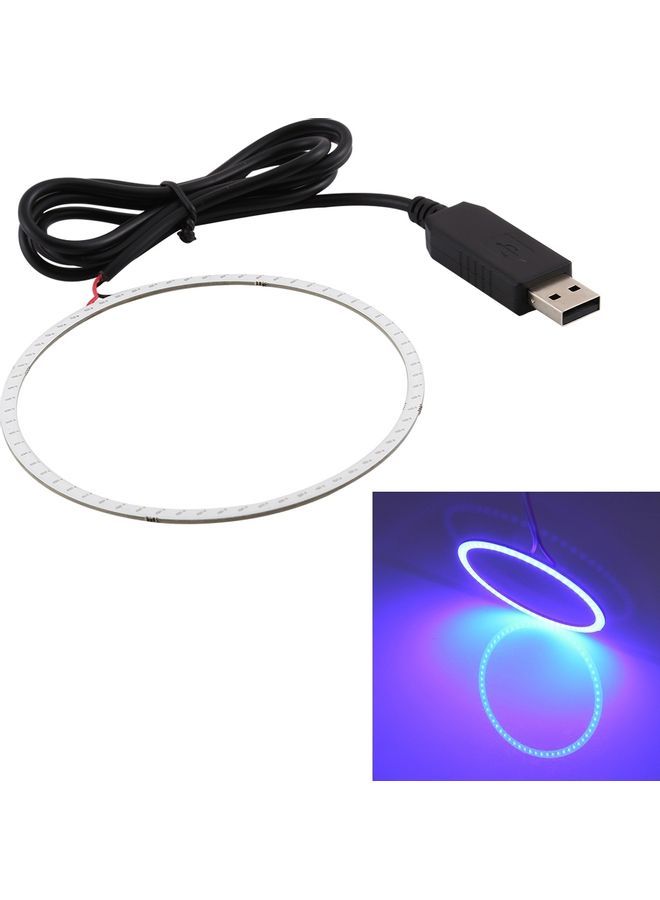 NIBEMINENT Angel Eyes Circles Car LED Lights Blue 21 x 19 3centimeter - Image 1