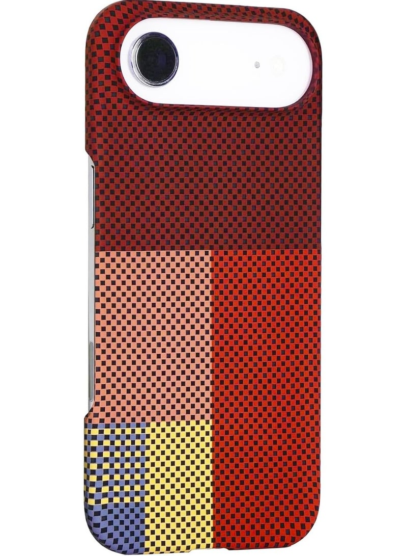 فوني Phoni Ultra Slim Magnetic Case for iPhone Air, Compatible with MagSafe, Thin Lightweight Matte Phone Case, Carbon Fiber Style Texture, Raised Camera Protection (Burnished Ember – Red Carbon) - Image 1