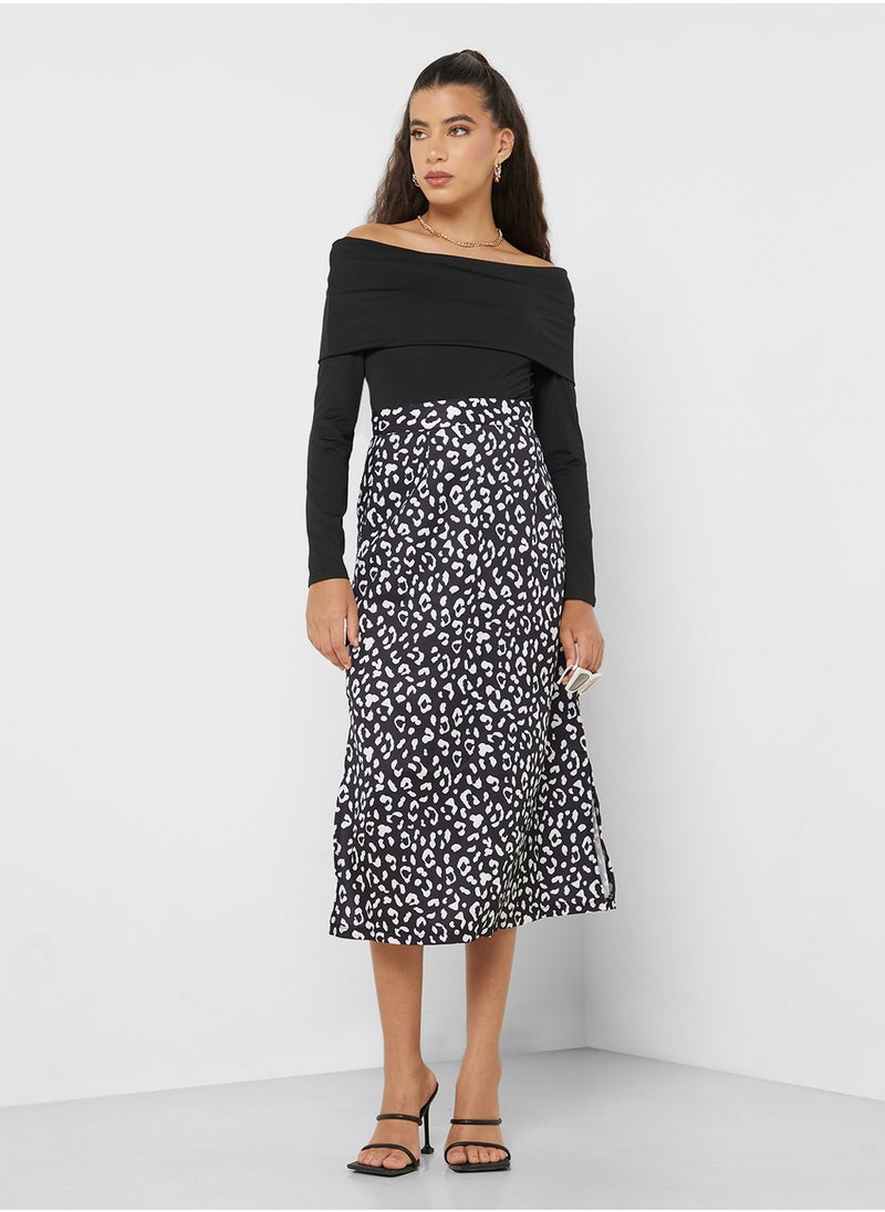 Ginger - Animal Print A Line Skirt - Image 1