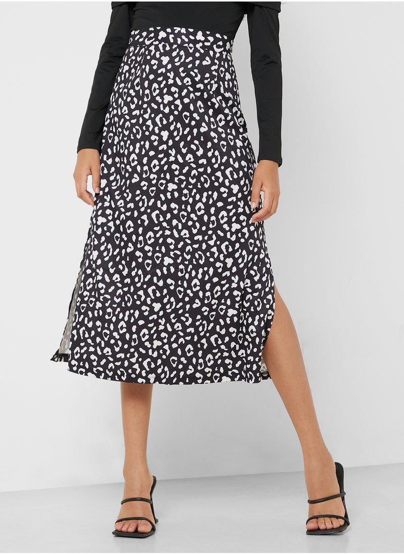 Ginger - Animal Print A Line Skirt - Image 1
