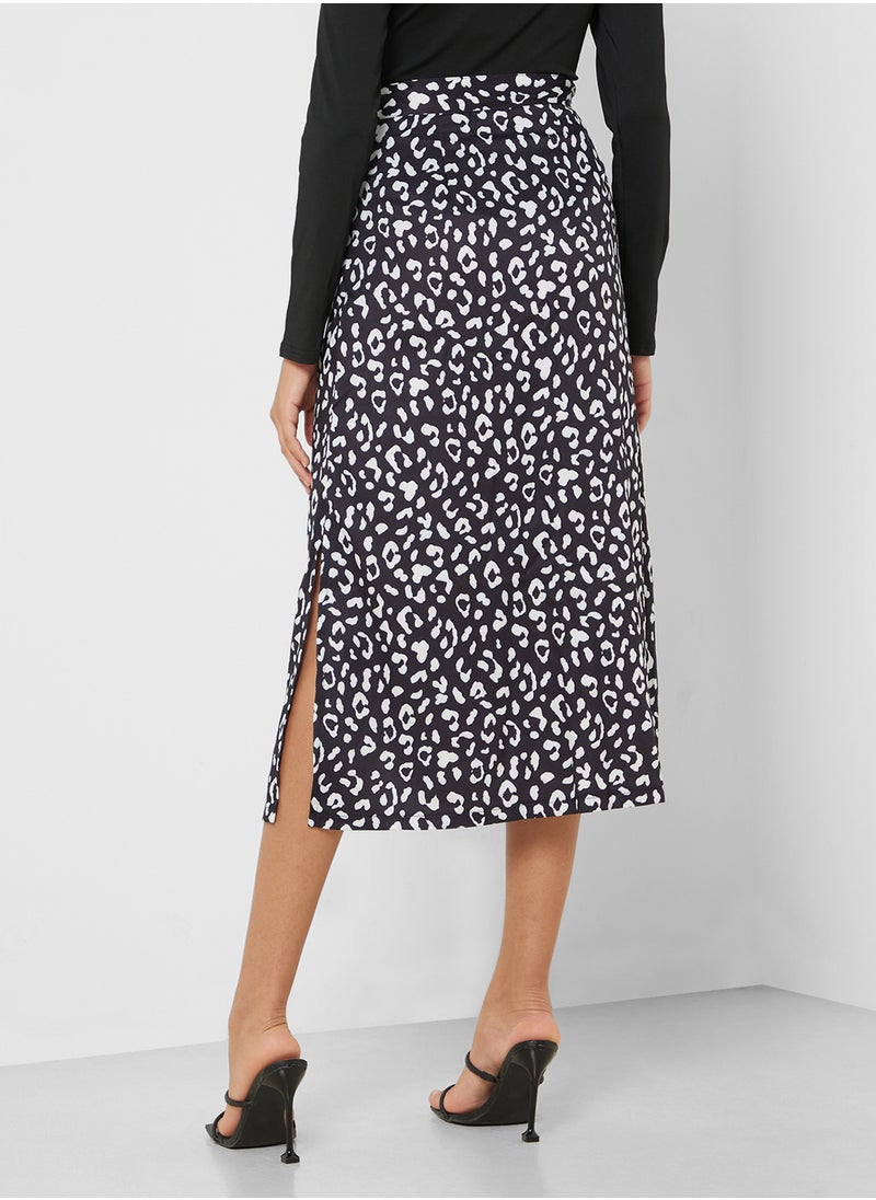Ginger - Animal Print A Line Skirt - Image 1