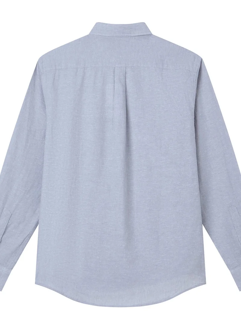 GIORDANO  Men's Slim Linen Cotton Solid Shirt for Men | Best Price UAE