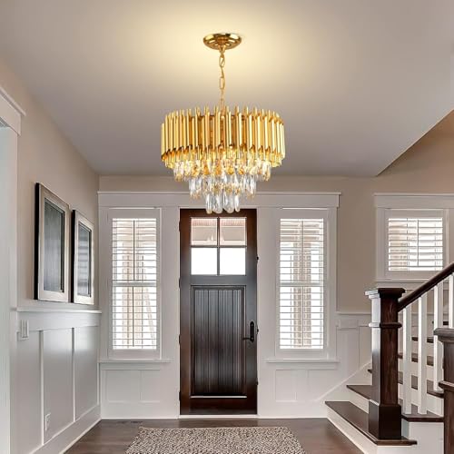 kinis Modern Crystal Led Jhoomer Ceiling Lights Hanging for Living Room Chandelier Hanging Light for Dining Lights for Ceiling Chandelier for Table (Gold, 3-Tier, 400 MM, 16 Inch) - Image 5