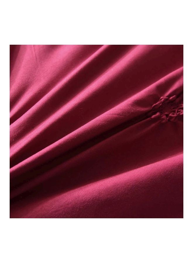 NIBEMINENT 3-Piece Bedcover Set Polyester Red - Image 5