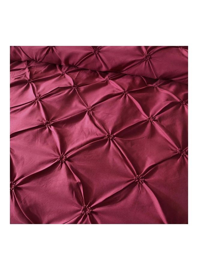 NIBEMINENT 3-Piece Bedcover Set Polyester Red - Image 4