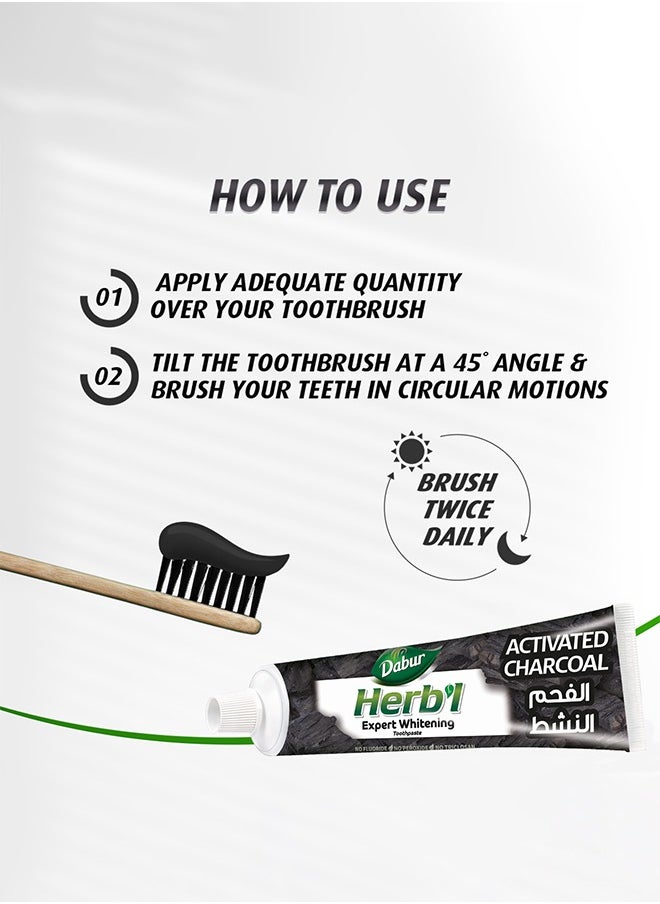 Dabur - Activated Charcoal Toothpaste With Mini Travel Size Toothpaste - Image 1