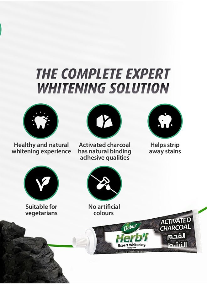 Dabur - Activated Charcoal Toothpaste With Mini Travel Size Toothpaste - Image 1