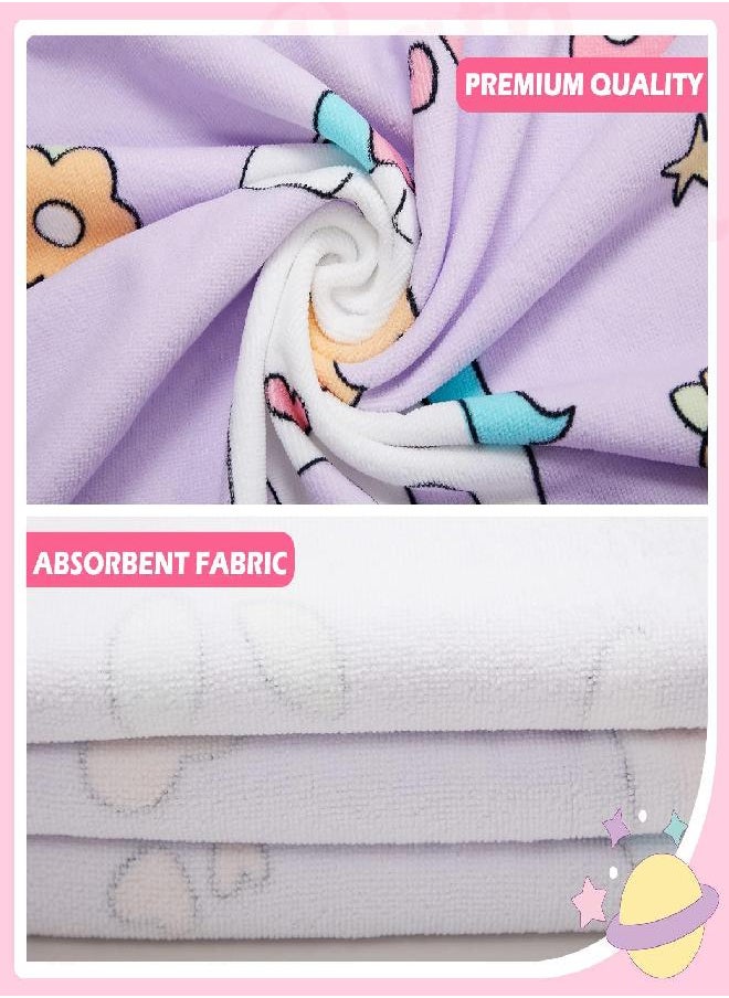 Chumia 3 Pack Kids Hooded Towel Baby Beach Bath Towel for Girls Boys Thicker Toddler Swim Towels Ponchos with Hood Cotton Pool Bath Towels Poncho (Mermaid, Unicorn,47 x 24 Inch)  - Image 2