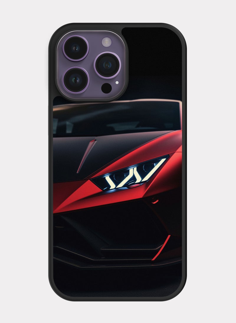 بكسلات كفر ايفون 14 برو ماكس لمبرجيني هوراكان احمر - Image 1