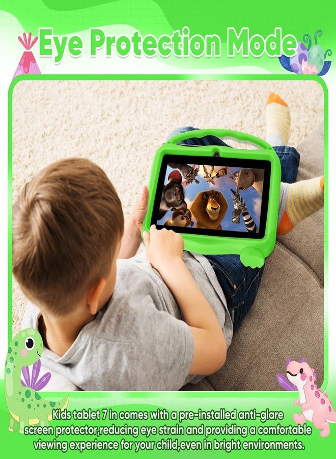 MengDash Kids Tablet, 7 inch Tablet for Kids, Educational Learning Toddler Tablet Android 15, 8(3+5) GB RAM+32GB ROM Storage, WiFi,for Baby Girl boy 3-10(Green) - Image 4