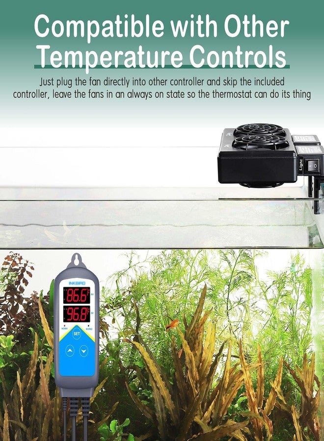 hygger Aquarium Cooling Fan Fish Tank Chiller with Adjustable Speed & Timer Axolotl Tank Accessories Compatiable with Other Temperature Control 3-Fan - Image 4