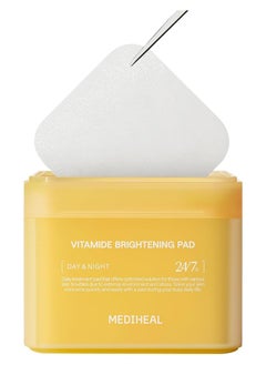 The Arabic translation for "Mediheal Korean Vitamide Brightening Pad 100 Pads" would be:  **وسادة فيتامينيد المشرقة الكورية من ميدي هيل 100 وسادة**
