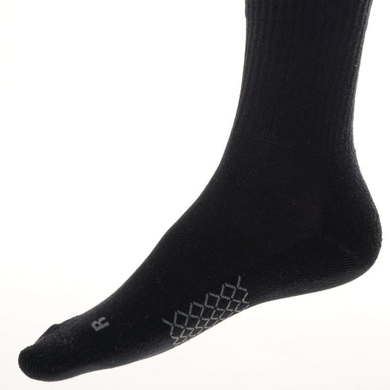 Elementa Crew Socks 6 Pairs – Black Cotton Blend Socks with Arch Support, Seamless Toe Design & Breathable Odor Control for Everyday Comfort - Image 2