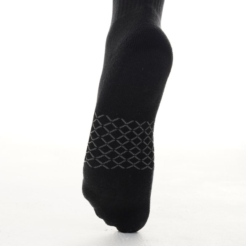 Elementa Crew Socks 6 Pairs – Black Cotton Blend Socks with Arch Support, Seamless Toe Design & Breathable Odor Control for Everyday Comfort - Image 5