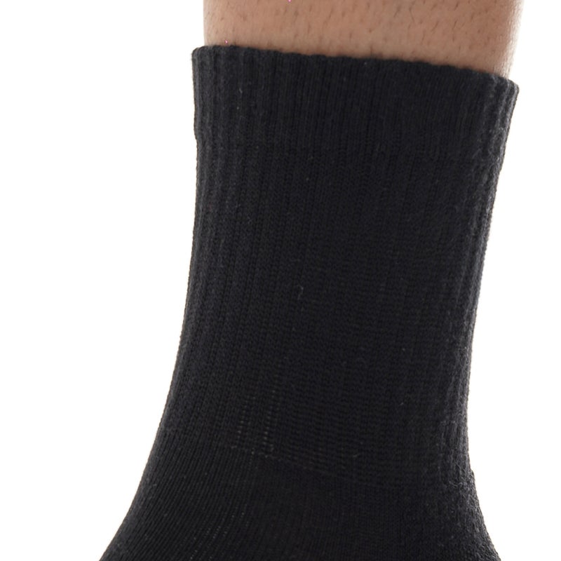 Elementa Crew Socks 6 Pairs – Black Cotton Blend Socks with Arch Support, Seamless Toe Design & Breathable Odor Control for Everyday Comfort - Image 4