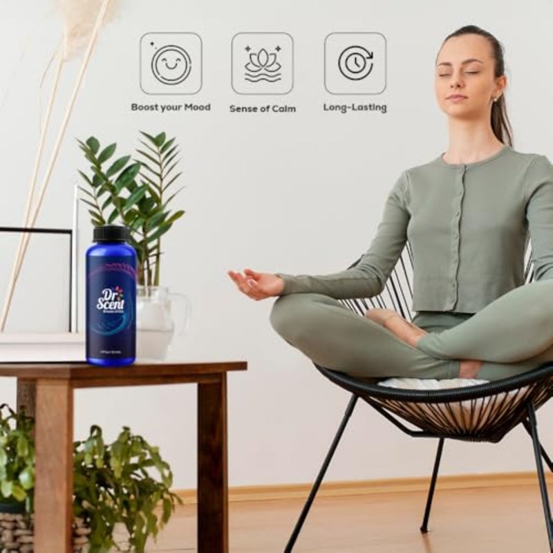 Aromatherapy diffuser oil for sleep, living room, and gym use; glass bottle with wood cap; amber color; natural essential oil blend - Image 5