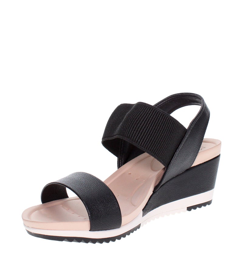Modare Ladies Wedge Sandals Black Comfortable, Everyday, Stylish, Wedge, Summer, Elegant, Platform, Dressy, Open Toe | Made In Brazil - Image 2