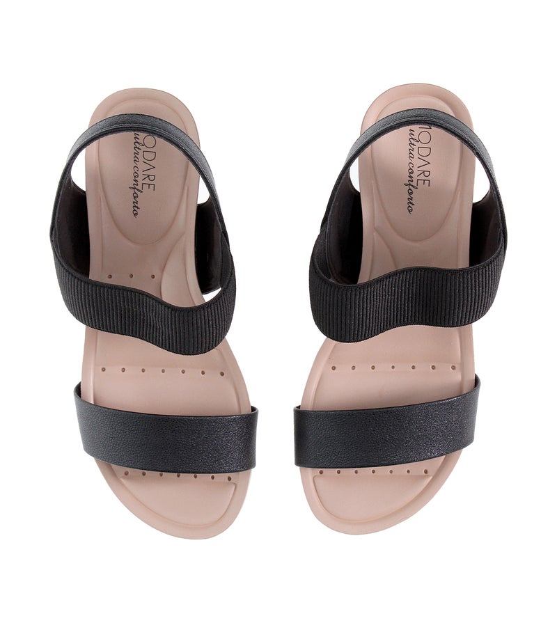 Modare Ladies Wedge Sandals Black Comfortable, Everyday, Stylish, Wedge, Summer, Elegant, Platform, Dressy, Open Toe | Made In Brazil - Image 5