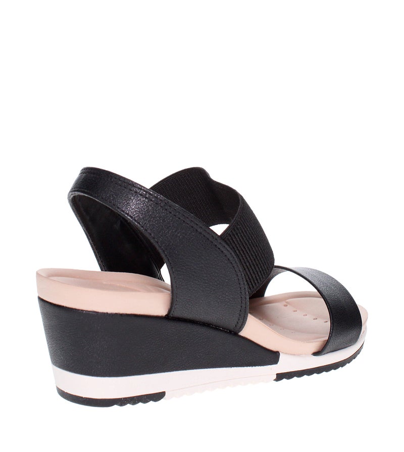 Modare Ladies Wedge Sandals Black Comfortable, Everyday, Stylish, Wedge, Summer, Elegant, Platform, Dressy, Open Toe | Made In Brazil - Image 3