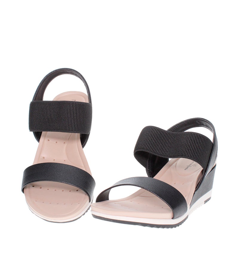 Modare Ladies Wedge Sandals Black Comfortable, Everyday, Stylish, Wedge, Summer, Elegant, Platform, Dressy, Open Toe | Made In Brazil - Image 4