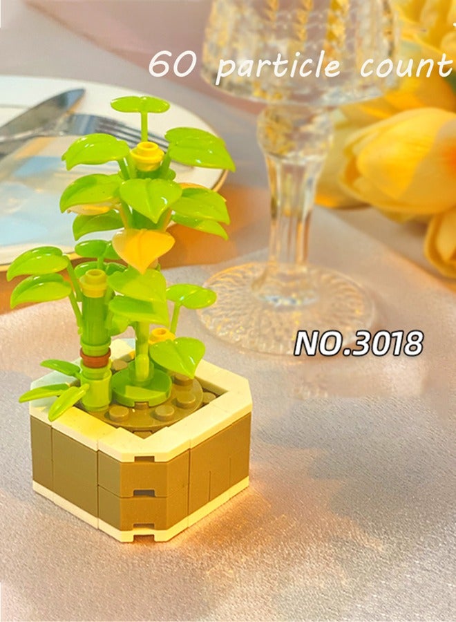 general Flowers Succulents 3.6MM Mini Building - 60PCS Flower Botanical Collection for Home Decoration Plant Building Blocks Toy