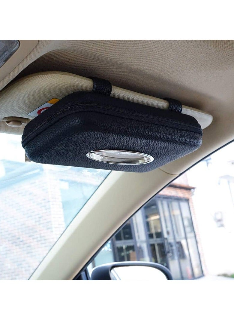 عام صندوق أنسجة للسيارة، ديكور داخلي يُعلّق على واقي الشمس أو مسند المقعد الخلفي.