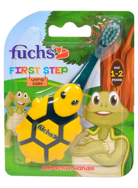 فرشاه اسنان الترا سوفت بمقبض جذاب لعمر (1-2) سنة -اصفر & اخضر
