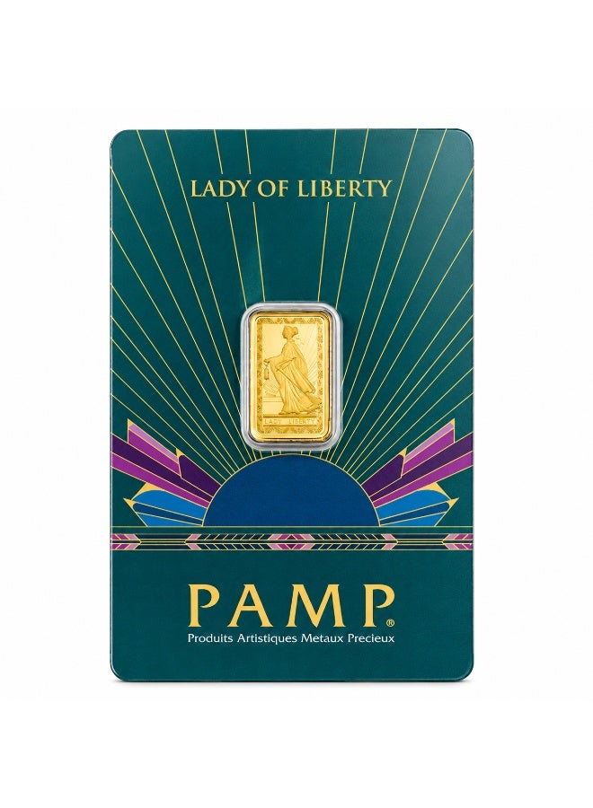 PAMP Suisse Lady of Liberty 2.5 Gram Gold Bar 24KT - Image 1