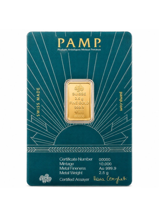 PAMP Suisse Lady of Liberty 2.5 Gram Gold Bar 24KT - Image 2