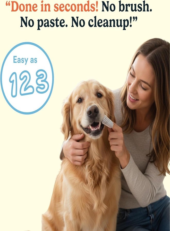 Jasper Dog Dental Wipes, Vet-Recommended Natural Cat & Dog Teeth Cleaning Wipes Dog Teeth Cleaner, Disposable Wipes Fresh Breath PlaqLift Technology Attacks Plaque and Buildup, Unscented, 60 Count - Image 2
