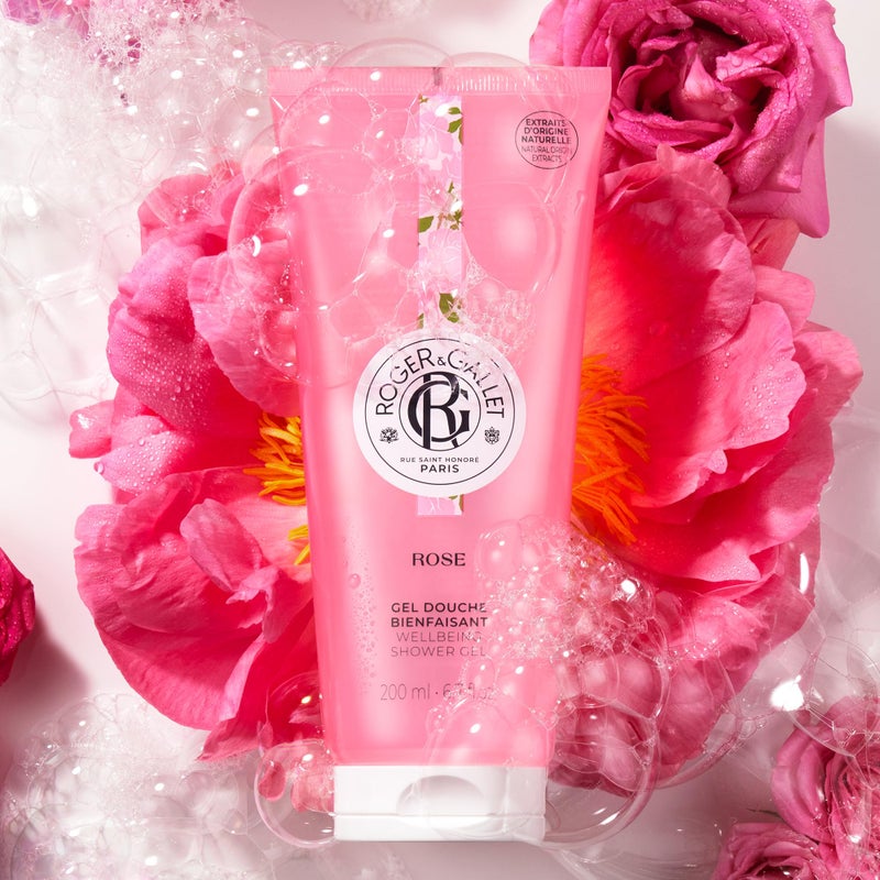 ROGER & GALLET Wellbeing Shower Gel - Rose for Unisex - 6.7 oz Shower Gel - Image 2