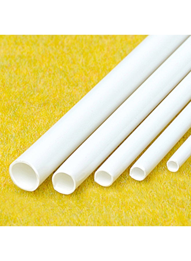 Abs Round Tube Plastic Hollow Tube White Model Tube Rod DIY Manual Modeling Sand Table Making Material Outer Diameter 2-10-Color:8mm Diameter Round Tube  - Image 1