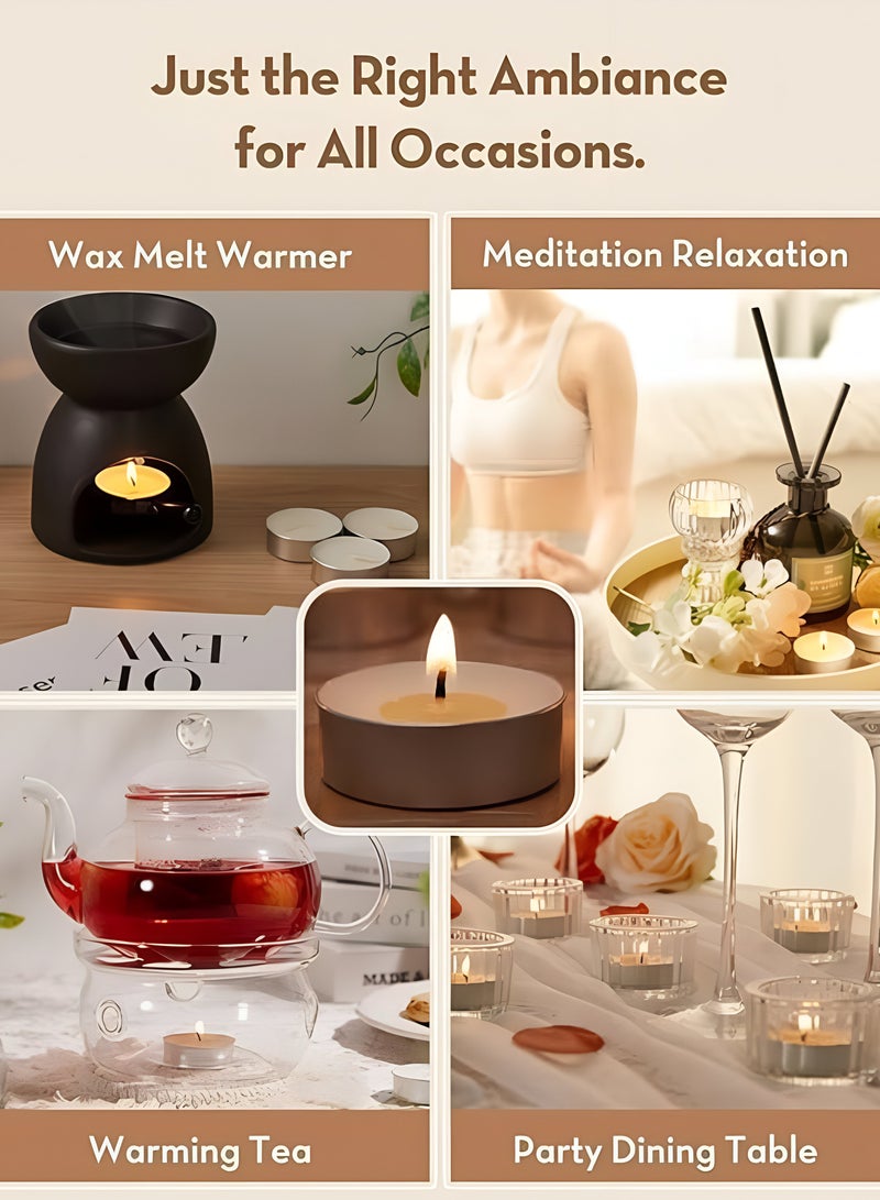 فيندكس شموع صغيرة بدون رائحة، 50 قطعة، تدوم 4 ساعات، شموع صغيرة لتزيين حفلات الزفاف وأعياد الميلاد - Image 3