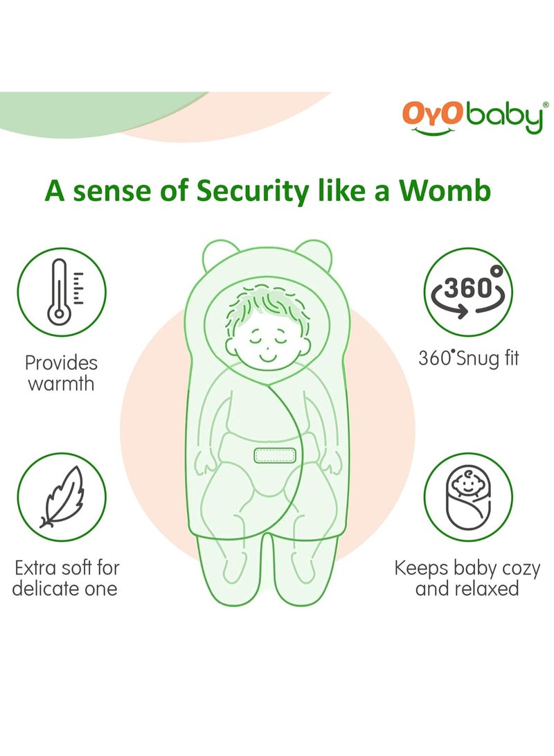 OYO BABY Newborn Hooded Baby Blanket with Embroidery Wearable Wrapper Sleeping Bag (0-6 Months, Pink, I Love DAD) - Image 5