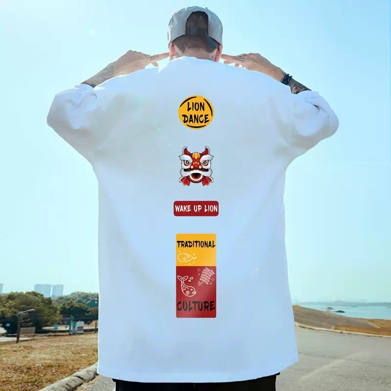 Oversize Short-Sleeved T-Shirt Men'S Summer 2023 Printed Sports Half-Sleeved Top Fashion Brand Loose Large Size Half-Sleeved Top - Image 4