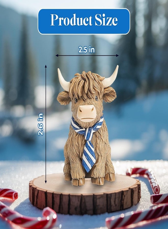 GENANY 3D 2pcs Resin Highland Cow Car Air Freshener Vent Clips, Farmhouse Car Fresheners, Farm Air Freshener Car, Cute Gifts for Women and Men, Highland Cattle Car Decorations - Image 2