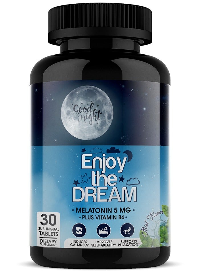 Laperva Enjoy The Dream Melatonin 5 mg Plus Vitamin B6 30 Tablets