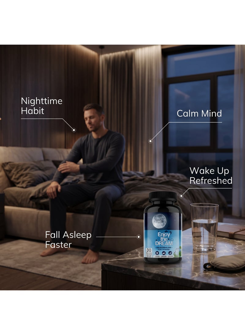 Laperva Sleep Support Tablets, Enjoy The Dream, 30 Tablets, Melatonin Supplement by Laperva, Nighttime Relaxation Formula for Adults - Image 4