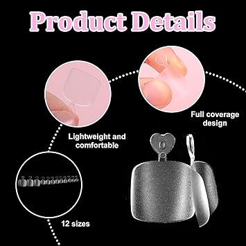 Styquenzer Soft Gel Toe Nail Tips 240pcs Short Square Matte Full Cover Fake Toenails for Extensions Home Salon Manicure - Image 3