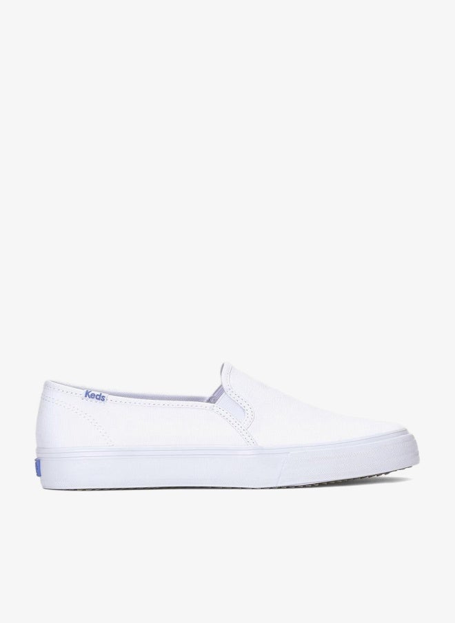 Keds Women's Double Decker Slip On Canvas Casual Sneaker White - Image 1