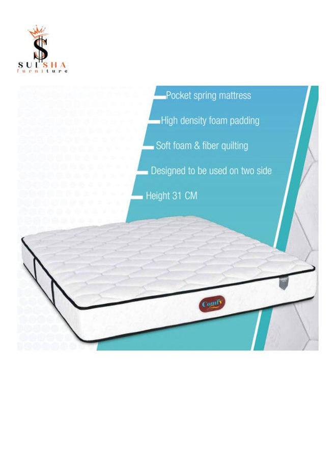 SULSHA - VOILA Pocket System Soft Foam And Fiber Quilting Designed To Be Used On Two Side Single Size 100x200x31 cm - Image 1