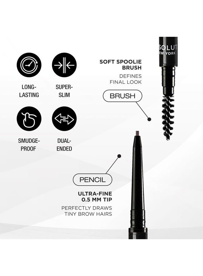 Absolute New York Super Slim Brow Pencil (Pecan) - Image 3