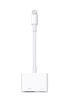 DUSALA Lightning to HDMI Adapter with Lightning Digital AV Adapter 1080P, Lightning Charging Port White for Select iPhone iPad and iPod Models and HDTV Monitor...  - Image 1