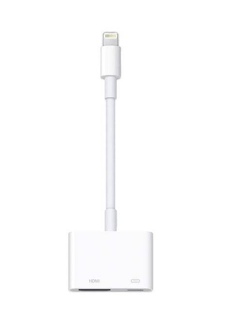 Lightning to HDMI Adapter with Lightning Digital AV Adapter 1080P, Lightning Charging Port White for Select iPhone iPad and iPod Models and HDTV Monitor...
